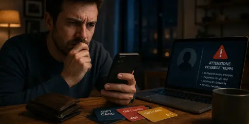 Anticipi, gift card, crypto e sextortion: anatomia delle truffe prima dell'incontro
